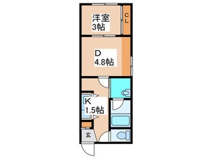 メニーズコート創成タウン　C棟の物件間取画像